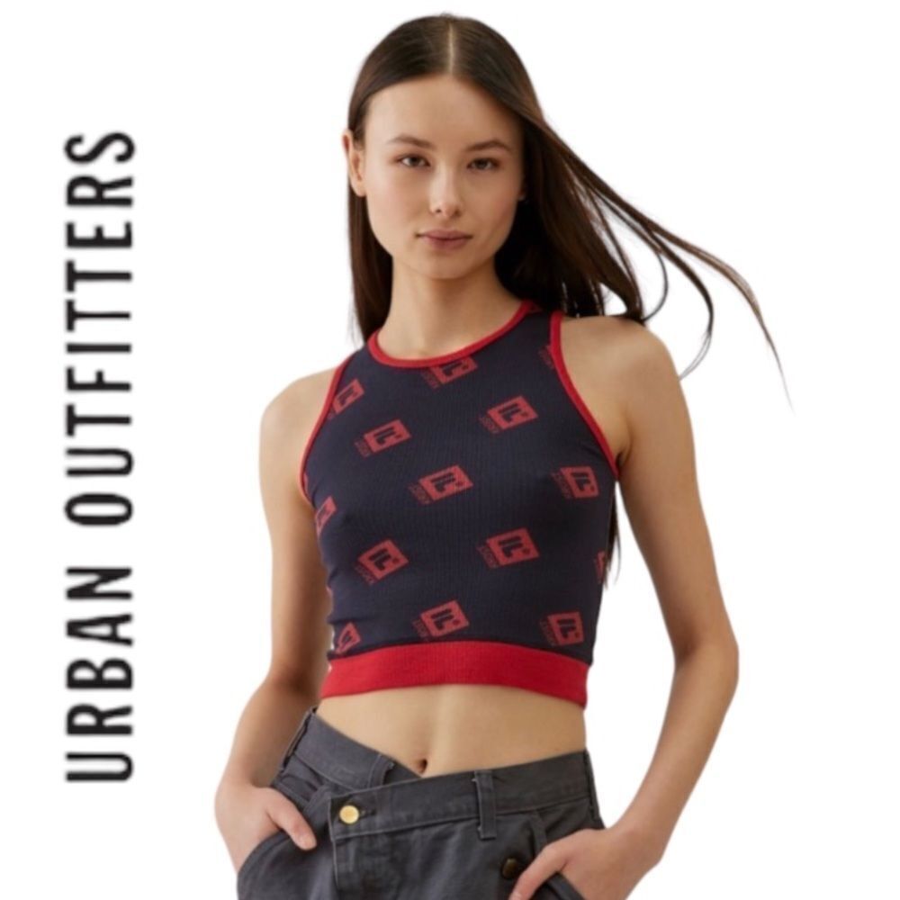 KROST X FILA UO Urban Outfitters Exclusive Navy Knit Tank Top NEW S M L